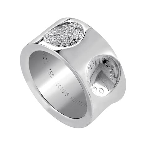 louis vuitton white gold diamond ring|louis vuitton gold ring men.